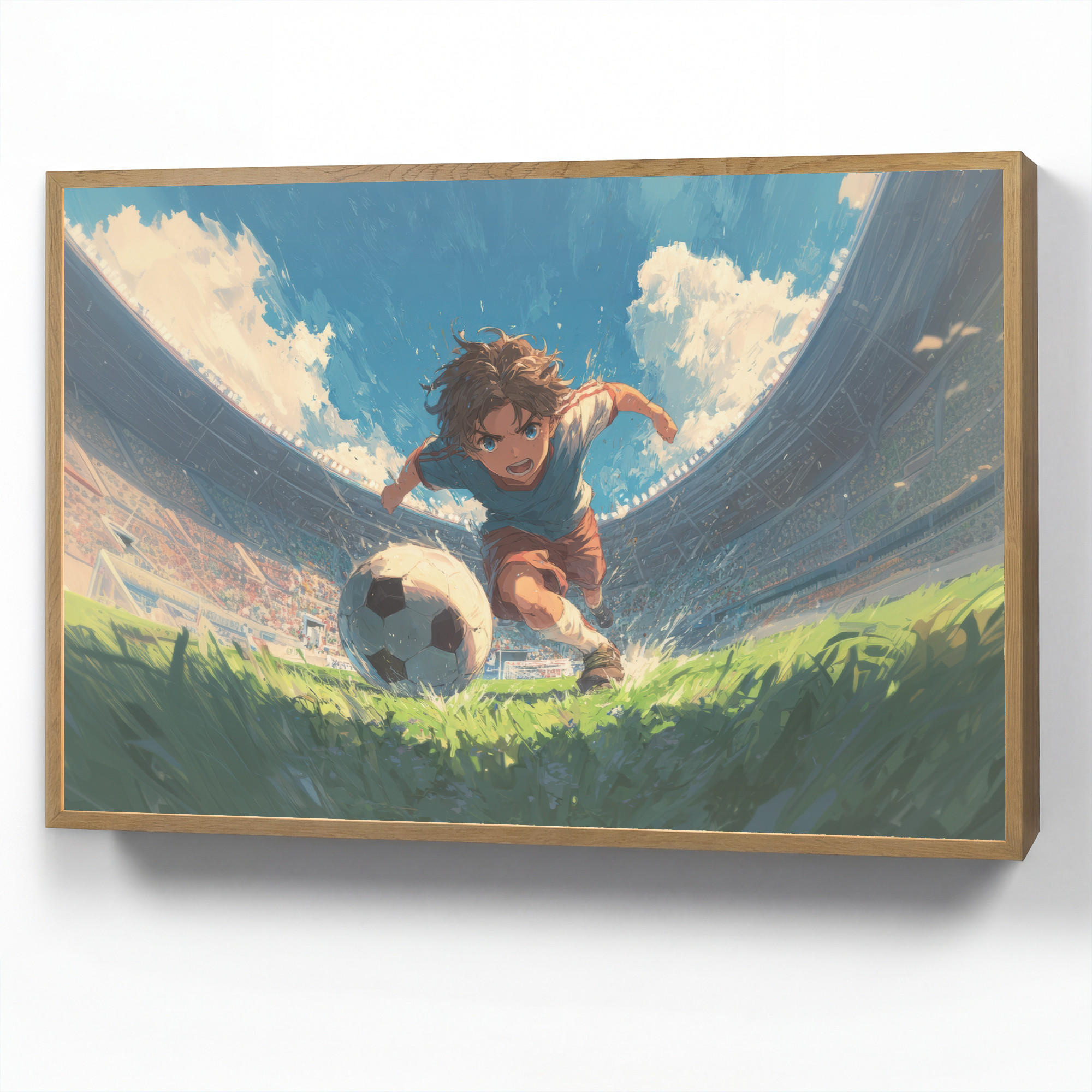 OnlyWow DOBÍJECÍ NOČNÍ LAMPIČKA Stadion - Fotbalista - Míč 100x70 cm