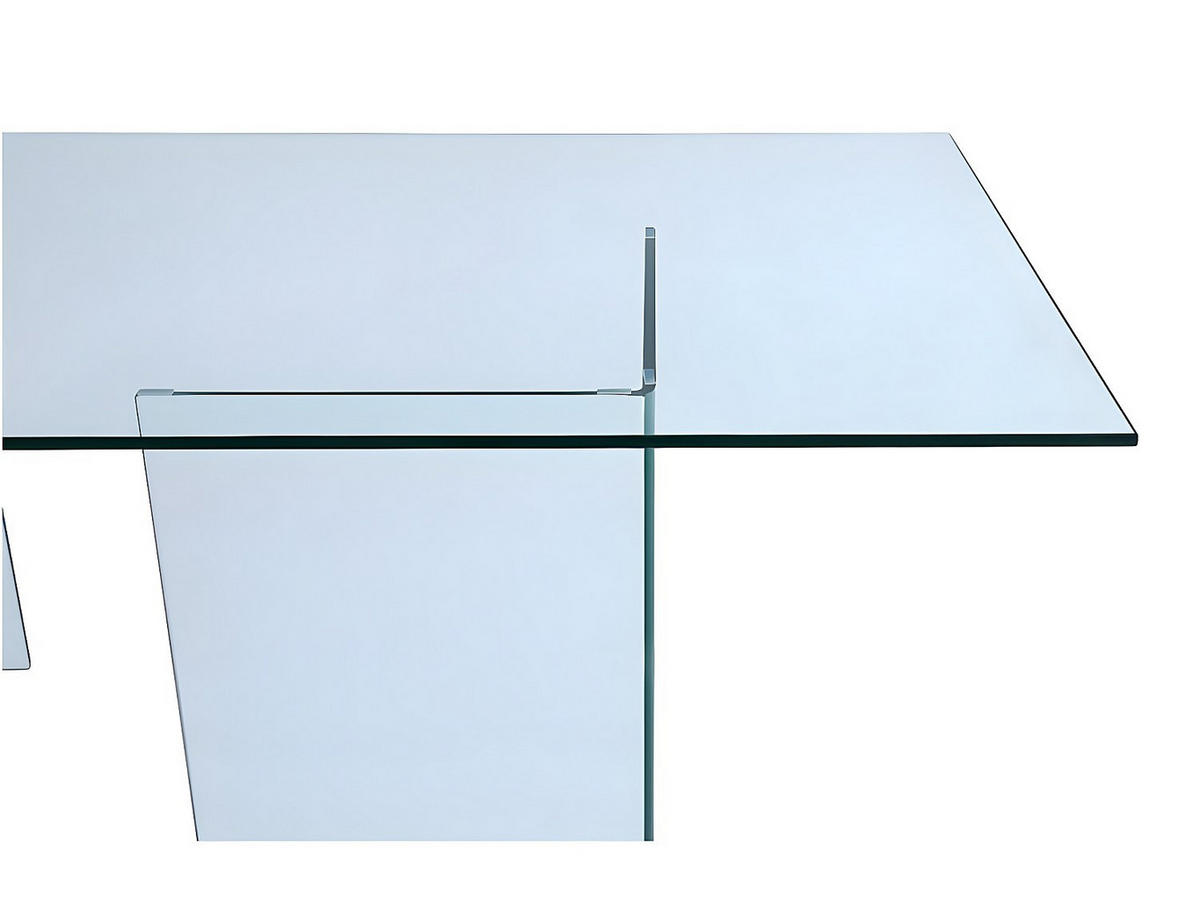 ESSTISCH - 8 Personen - Glas - COLEDON - Transparent, Glas (90/210/75cm) - Vente-Unique