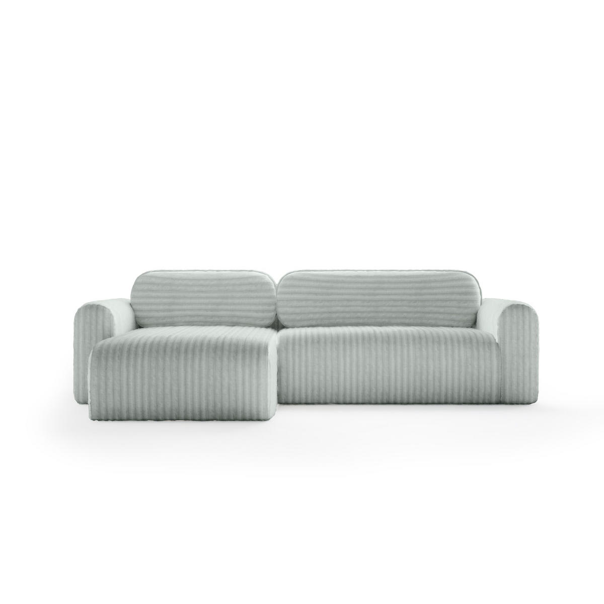 ECKSOFA mit Schlaffunktion Emmen, Hellgrün - Hellgrün, Textil (286/100cm) - Fedve