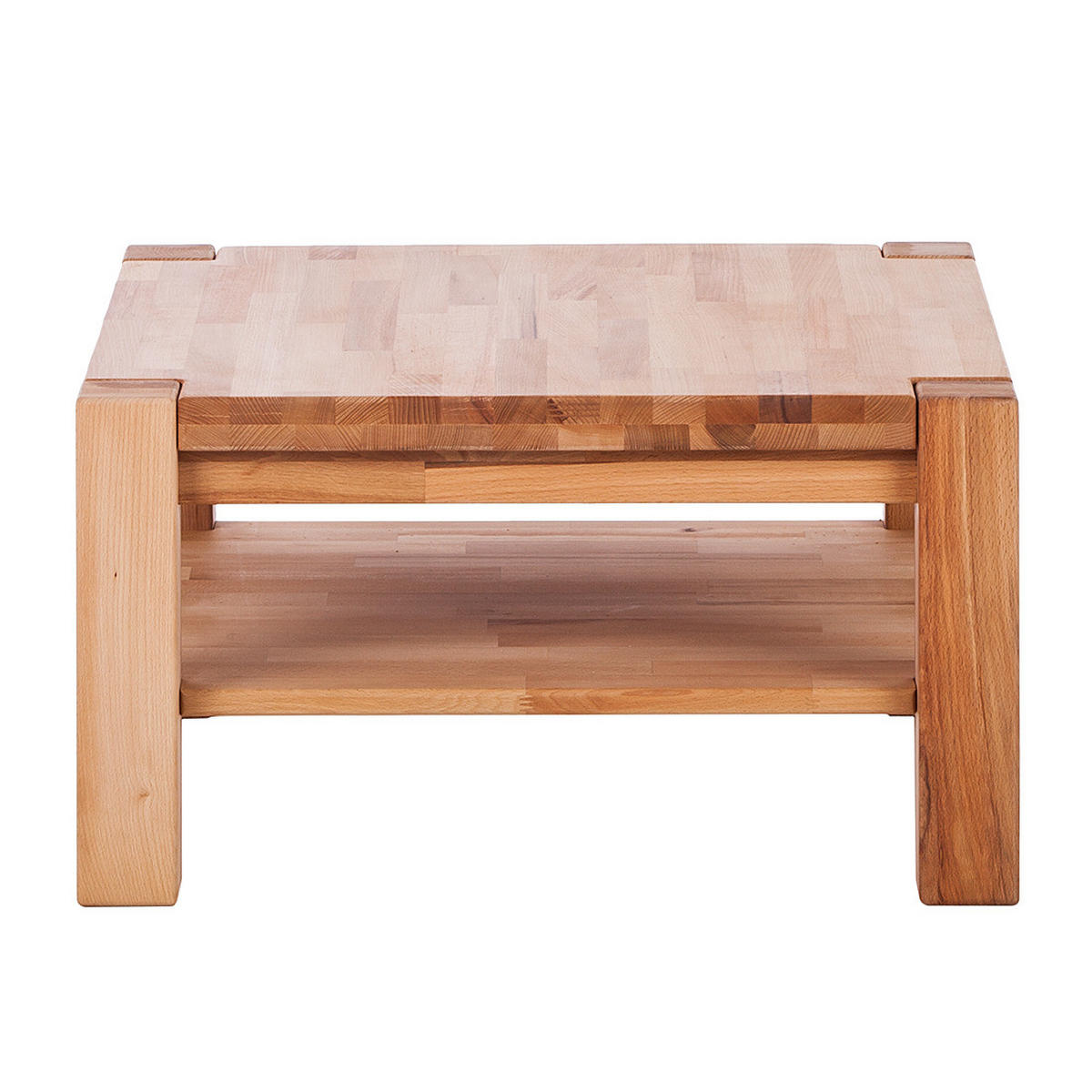 COUCHTISCH - Kernbuche Massiv - Kernbuche, Holz (70/70/38cm) - home24