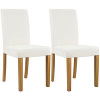 ESSZIMMERSTUHL 2er Set Cord Creme - Creme/Naturfarben, Holz/Textil (41/91/47cm) - CLP