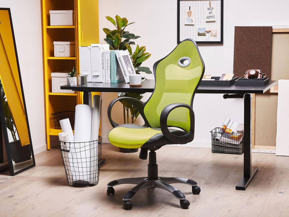 BÜROSTUHL Polyester Grün Ichair - Grün, Kunststoff/Textil (67/109/67cm) - Beliani