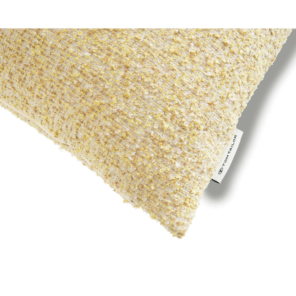 ZIERKISSENHÜLLE BOUCLÉ - Gelb, Textil (45/45cm) - Tom Tailor