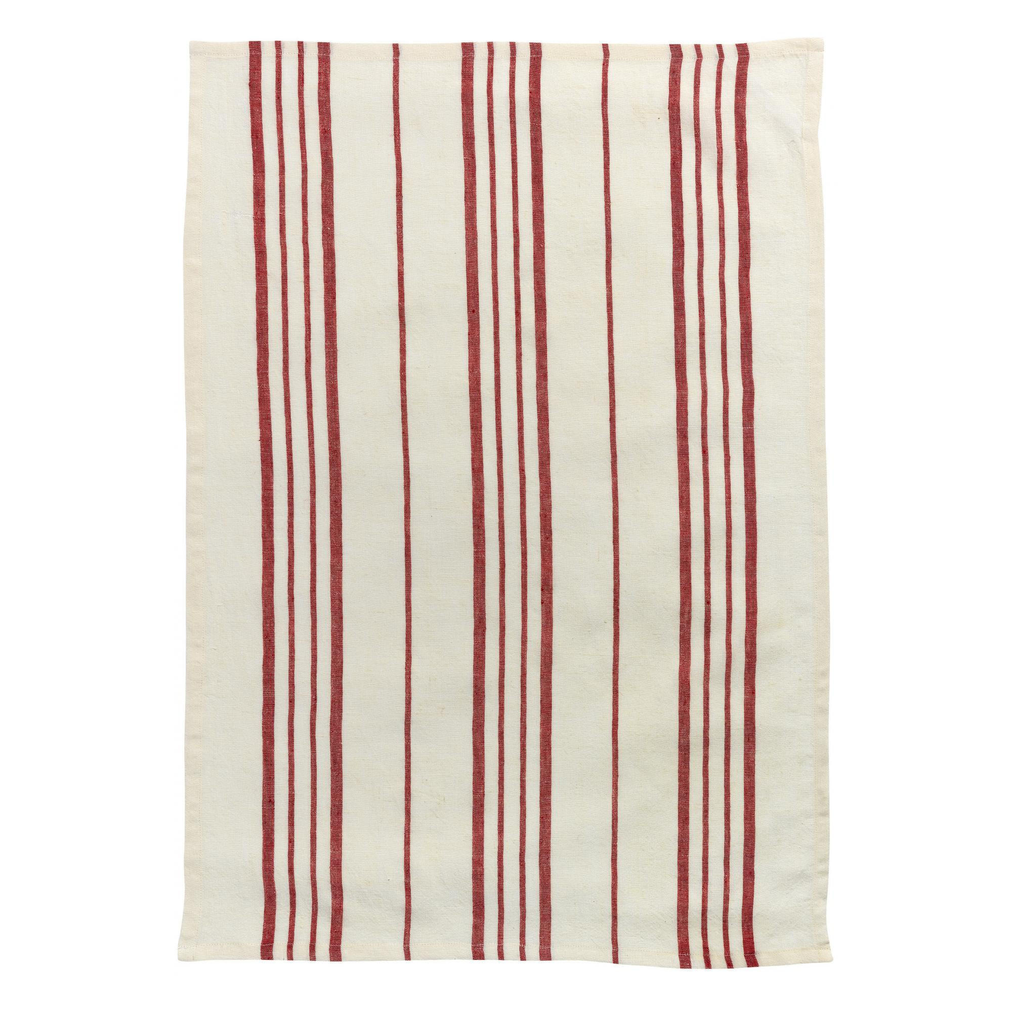 Winkler Geschirrtuch Weiß, Rot 75x55 cm