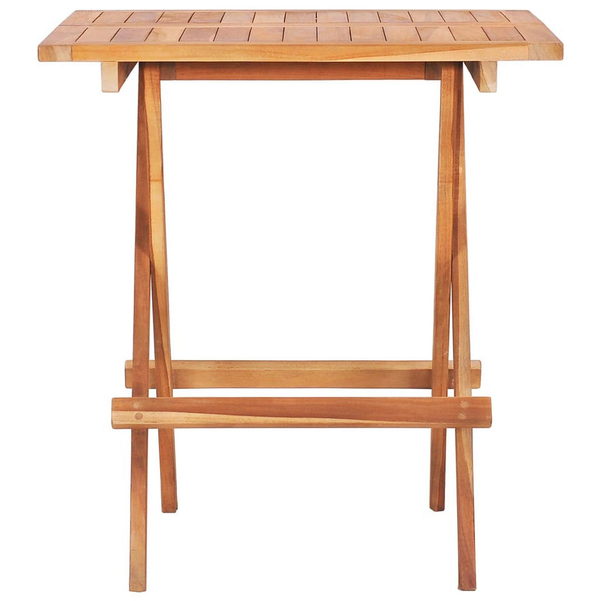 BISTRO-SET 3Er Set Klappbar Teak Massivholz - Braun, Holz - vidaXL
