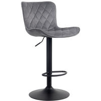 BARHOCKER Emma 83-107x48x54 cm dunkelgrau - Dunkelgrau, Metall (48/83/54cm) - furnicato