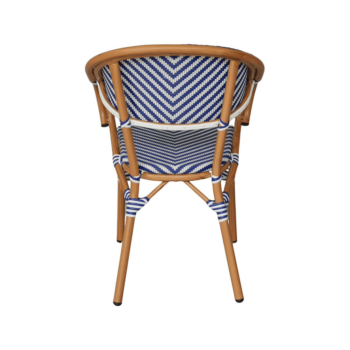 GARTENSTÜHLE Stapelbare Weiß Blau 2er-Set - Dunkelblau, Metall (57/84/57cm) - Mobili Rebecca