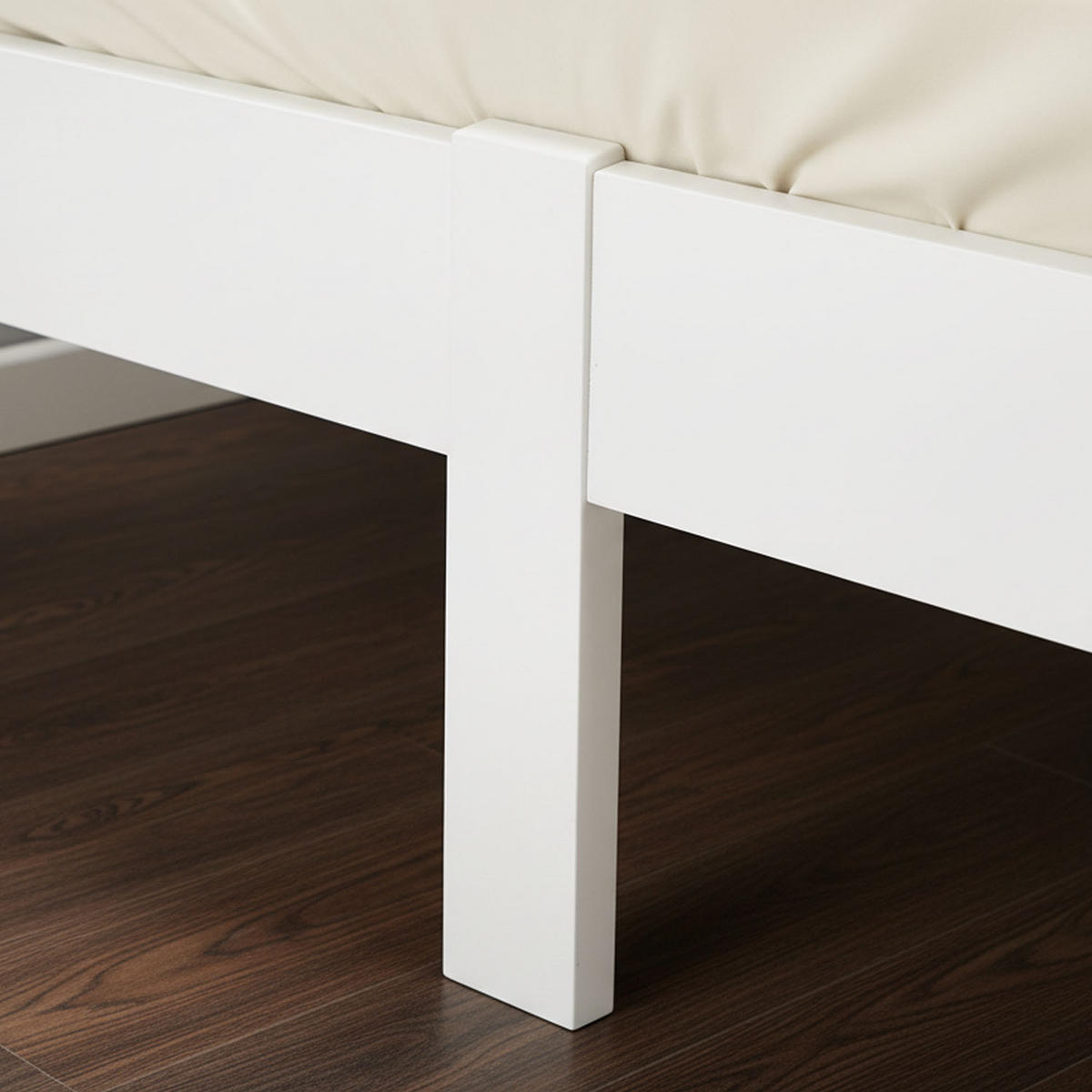 HOLZBETT Weiß 180/200 cm Doppelbett mit Matratze - Weiß, Holz (180/200cm) - Homestyle4u