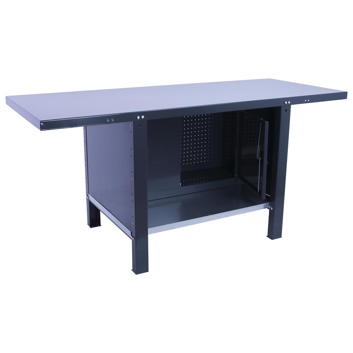 WERKBANK Buffalo Metal mit Schrank HxBxT 83 x 150 x 73 cm Traglast 700 kg Anthrazit - Anthrazit, Metall (150/83/73cm) - PROREGAL