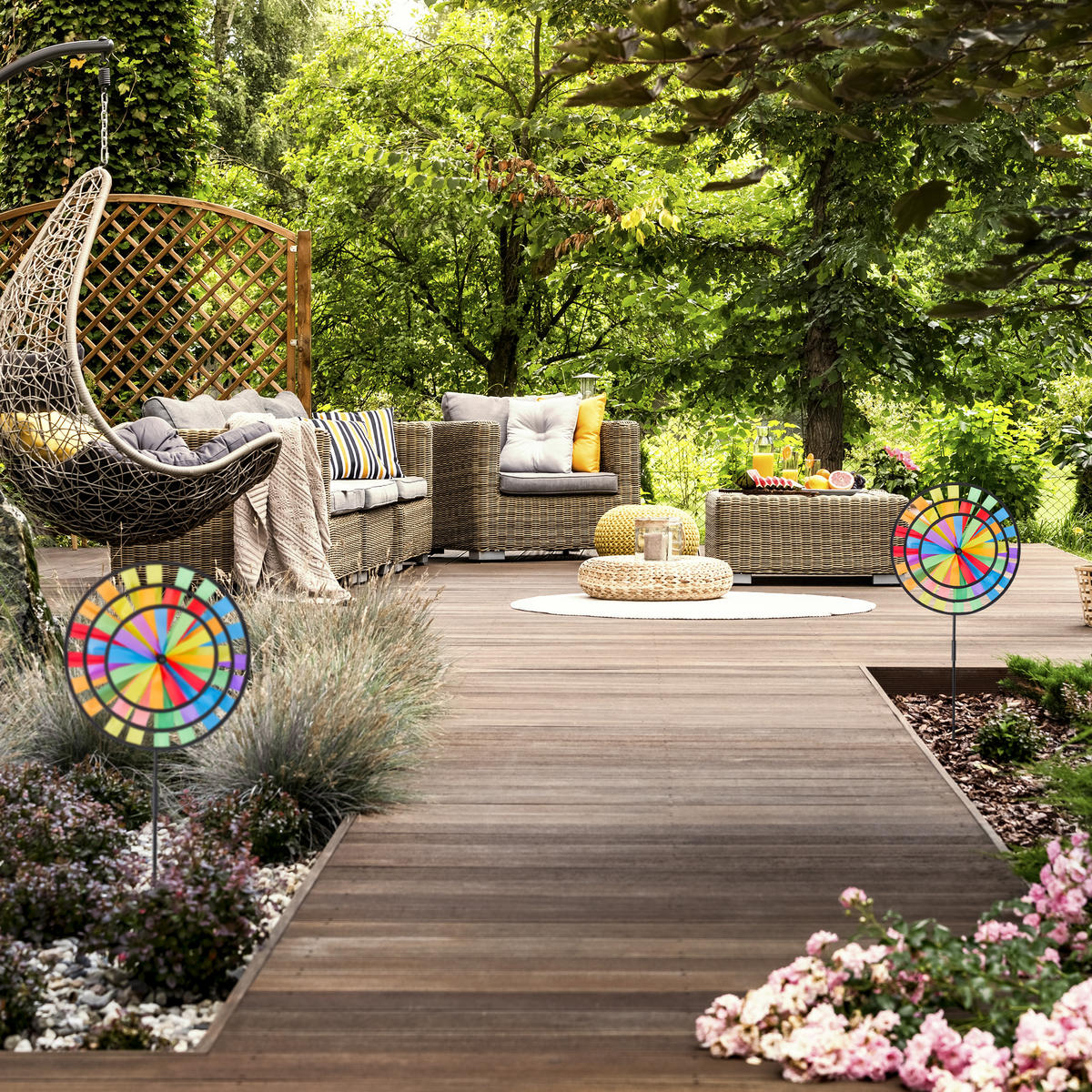 2XWINDRAD - Multicolor, Kunststoff/Textil (15/35/72cm) - Relaxdays