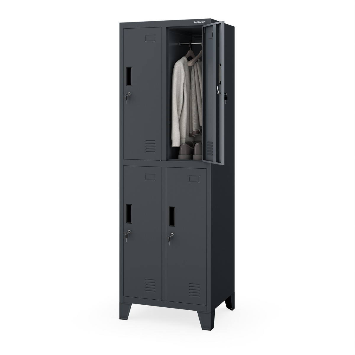 ARBEITSSCHUTZSCHRANK BARTEK 2 Plus - Anthrazit, Metall (56/172/45cm)
