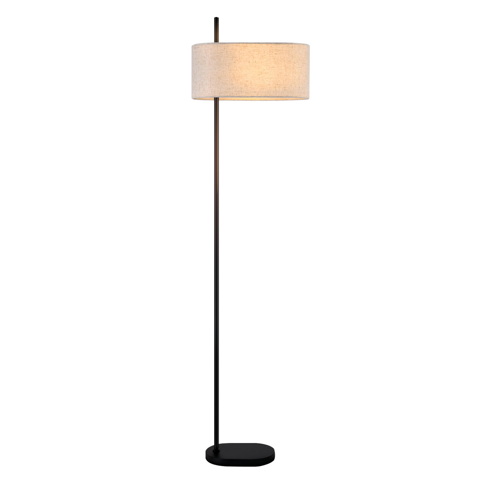 ZMH Stehlampe Schwarz 21.2x155x40 cm