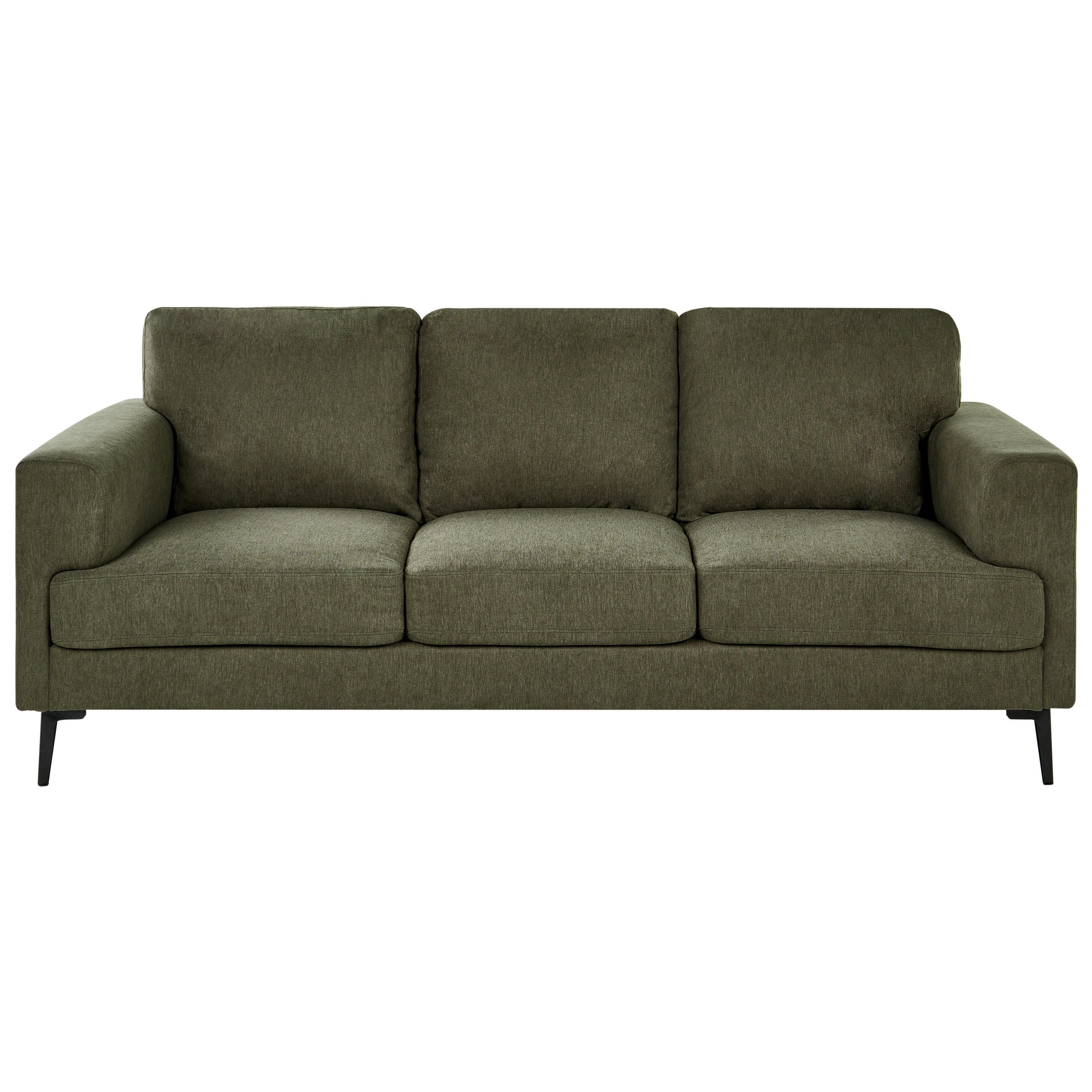 Beliani 3-Sitzer-Sofa Grün, Schwarz 213x85x65 cm