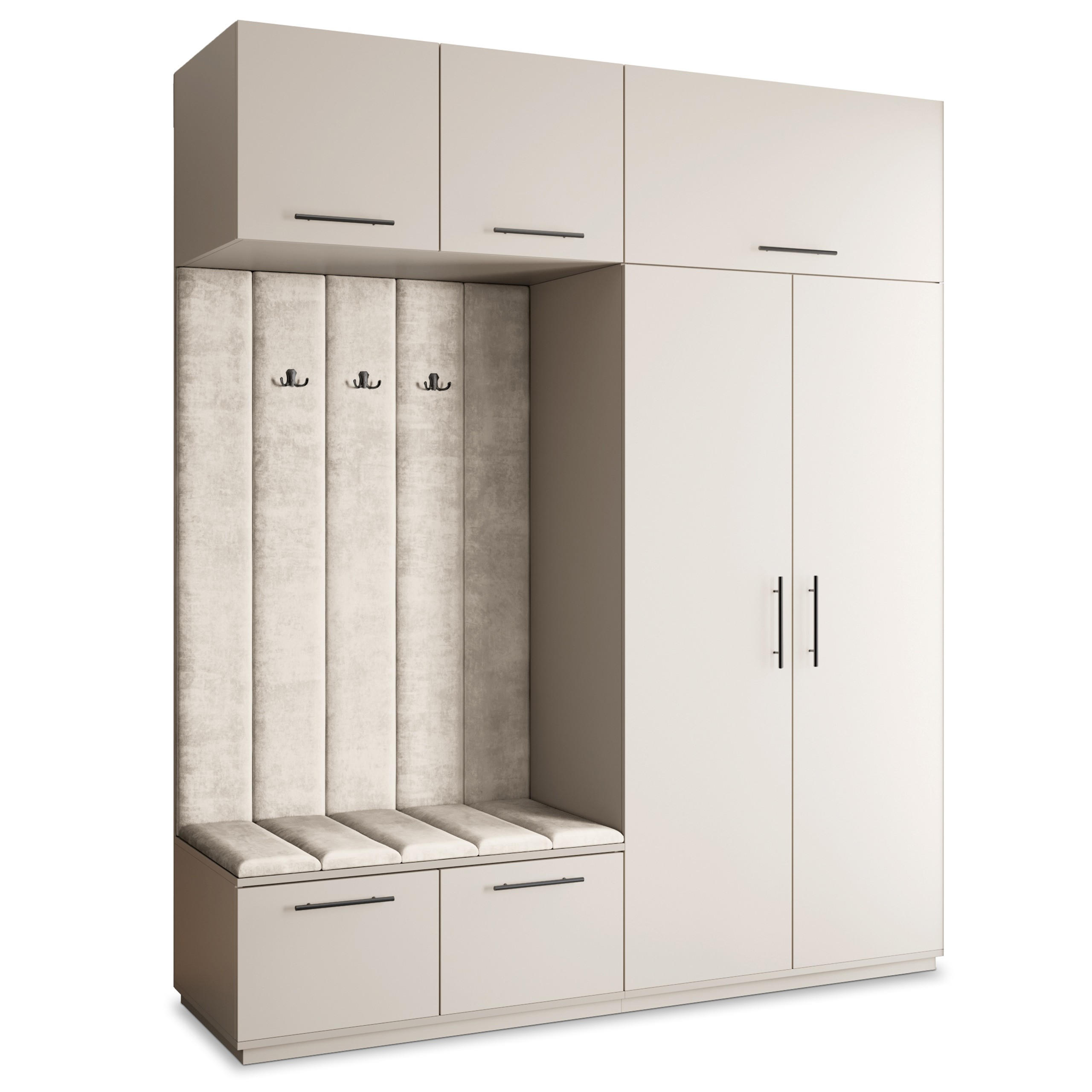 Masseno Garderobenschrank Kaschmir, Beige 200x240x60 cm