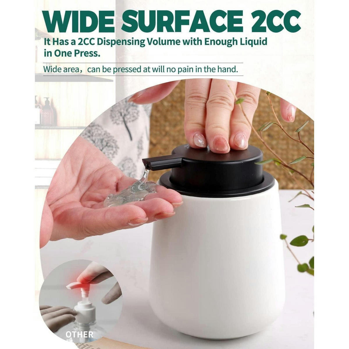 SEIFENSPENDER Keramik Weiß 350ml - Weiß, Keramik (5.8/12.5/9.2cm)