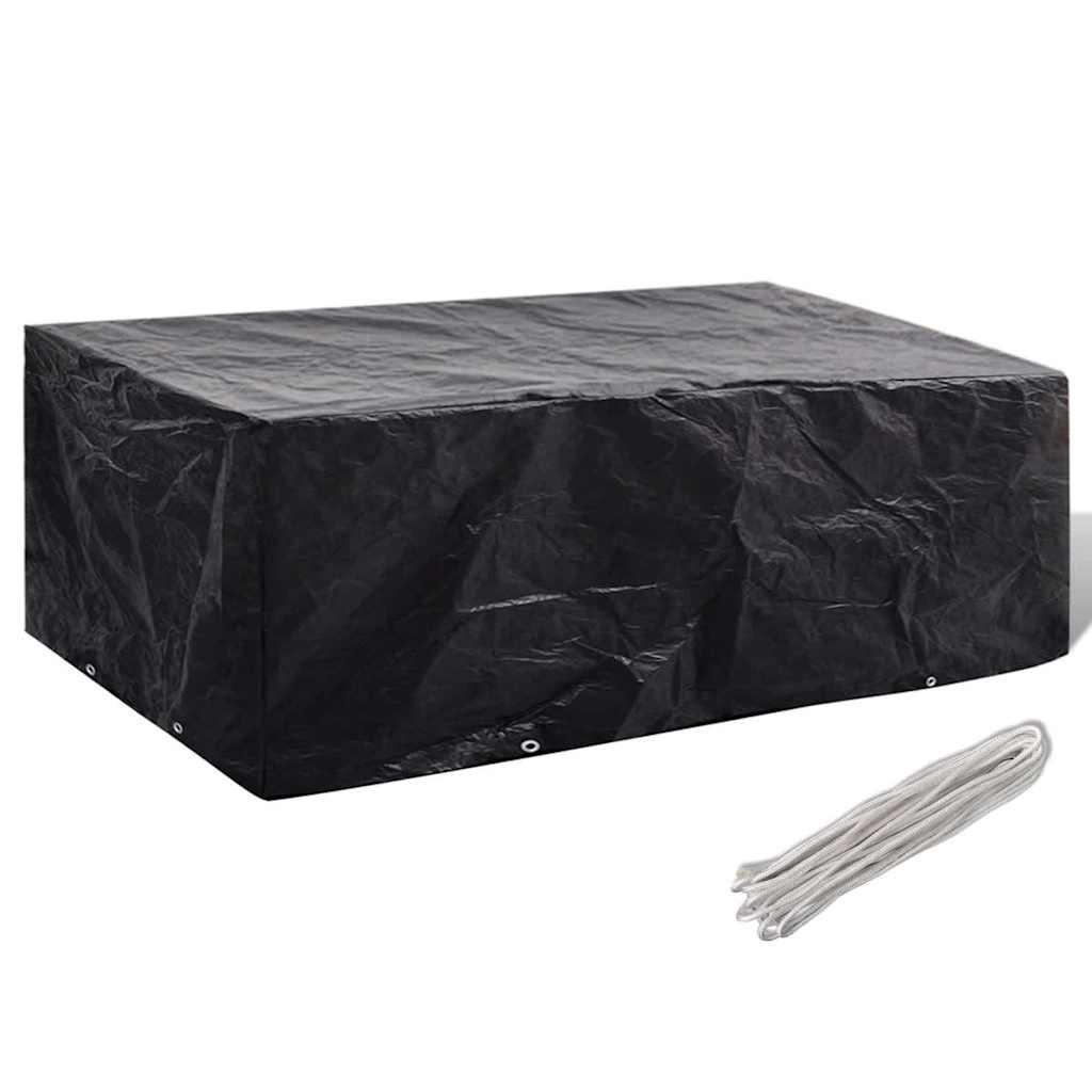 GARTENMÖBEL-ABDECKUNG 8 Ösen 200/160/70 Cm - Schwarz, Kunststoff (200/160/70cm) - vidaXL