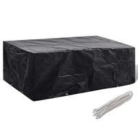 GARTENMÖBEL-ABDECKUNG 8 Ösen 200/160/70 Cm - Schwarz, Kunststoff (200/160/70cm) - vidaXL