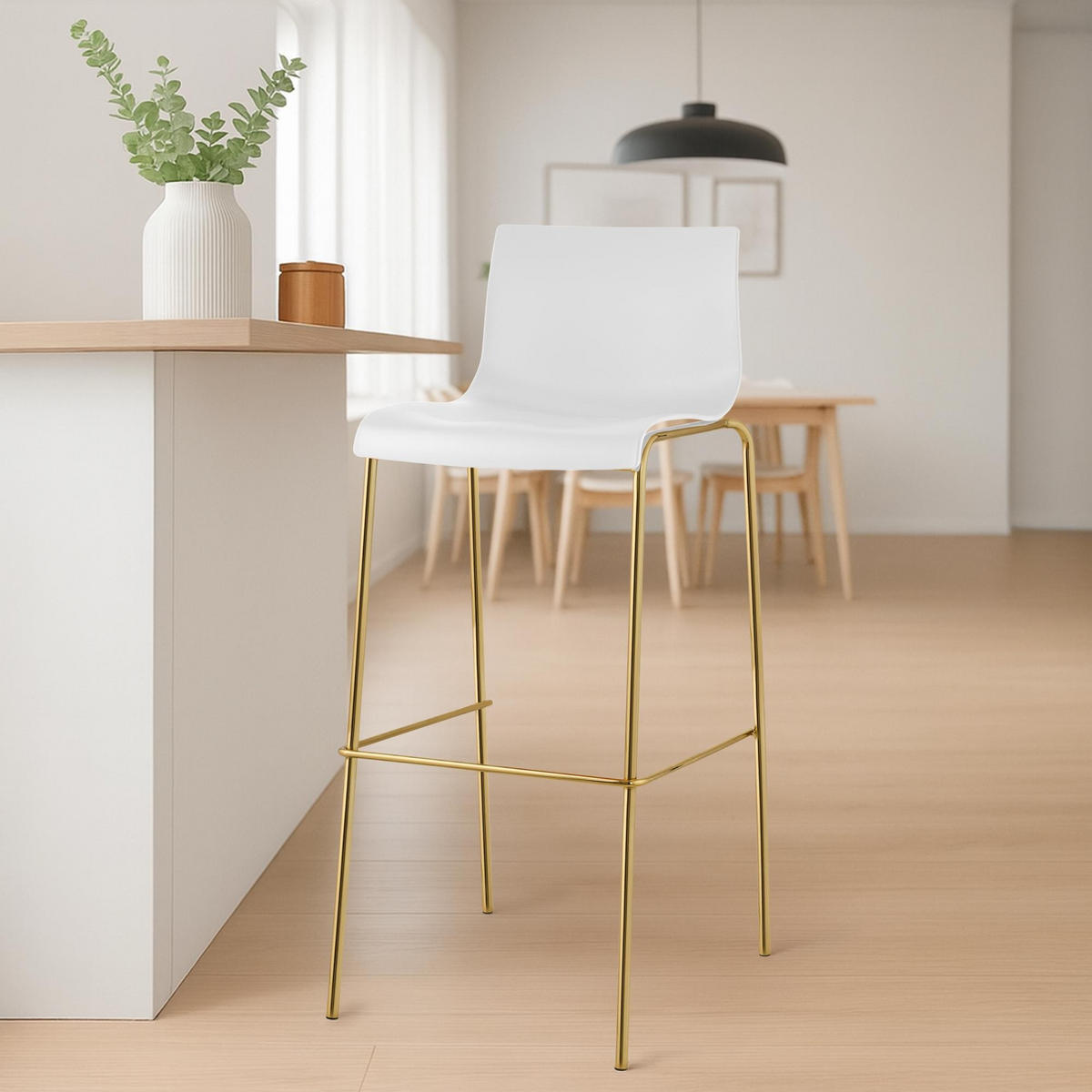 BARHOCKER Hover 100x43x48 cm weiß - Weiß, Kunststoff (43/100/48cm) - furnicato