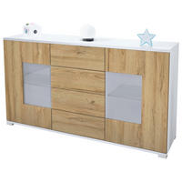 SIDEBOARD Grömitz Eiche Natur - Eichefarben, Holzwerkstoff (138.5/75.5/35cm) - Vladon