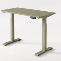 SCHREIBTISCH Elektrisch Höhenverstellbarer HomeOne 120x60cm Grün/Grün mit Memory-Funktion, Anti-Kollisions Technologie - Grün, Holzwerkstoff (60/120/72cm) - Desktronic
