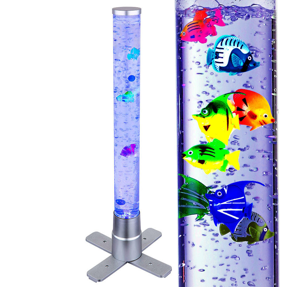 LED STEHLEUCHTE Wassersäule Klar - Klar, Kunststoff (24.6/24.6/61.1cm) - Globo Lighting
