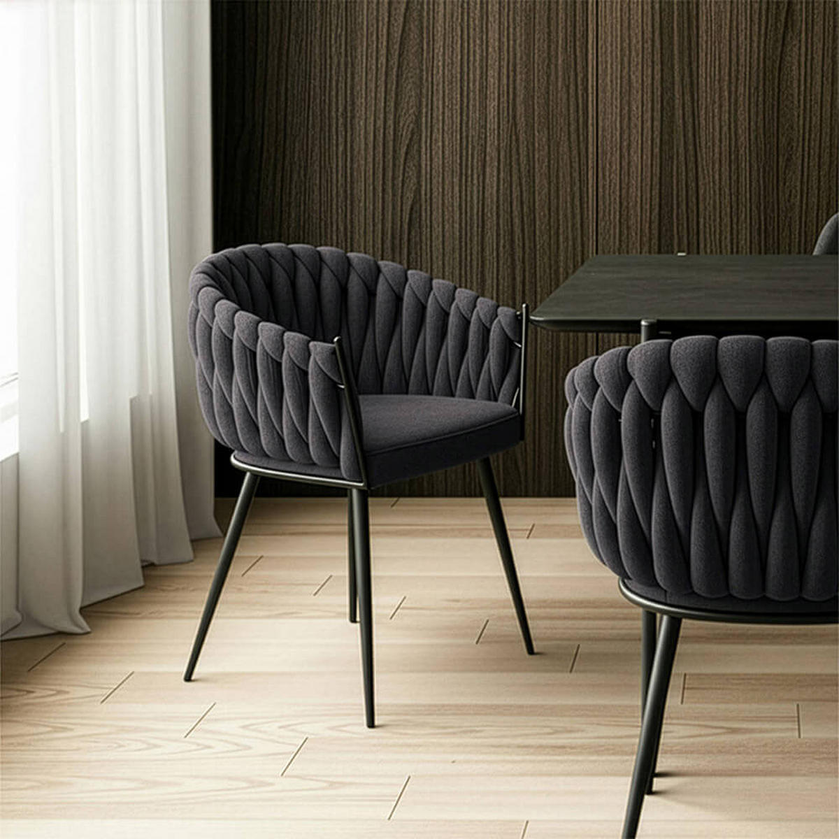 ESSZIMMERSTUHL AYLA - Dunkelgrau, 2 - Dunkelgrau, Kunststoff (62/79/51cm) - Home Deluxe