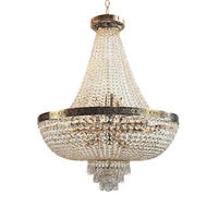 KRONLEUCHTER Korblüster PLAZA Gold Ø60cm gefertigt aus geschliffenen Kristallen - Goldfarben, Glas (60/60/80cm) - PGA Lights