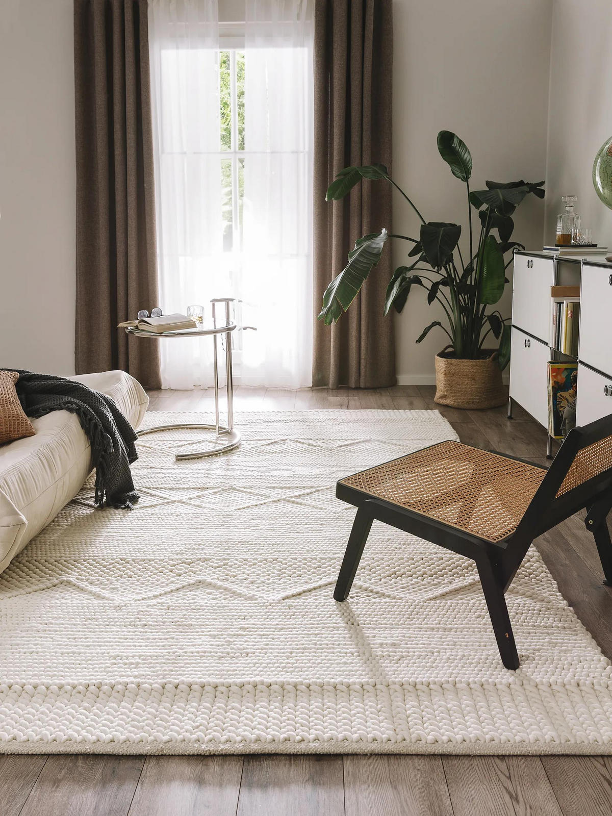 WOLLTEPPICH Alva Cream 80x150 cm - Creme, Textil (80/150cm) - benuta Pure