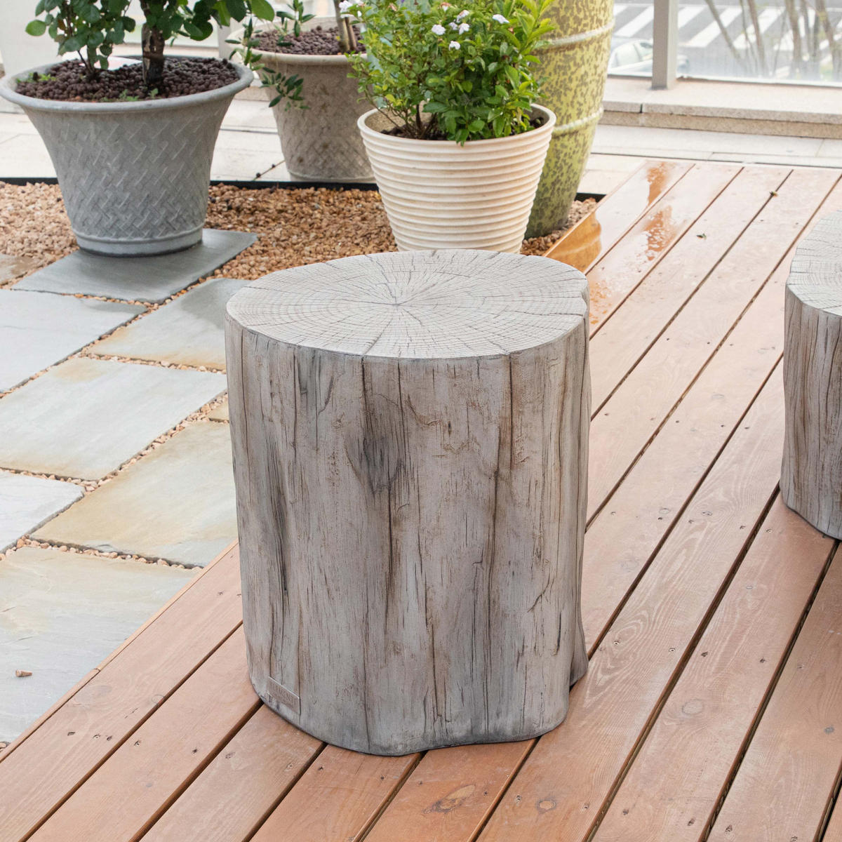 BEISTELLTISCH DAINTREE aus GF-Beton, Wetterbeständig, 49x47x51 cm - Grau, Naturmaterialien (49/47/51cm) - Elementi