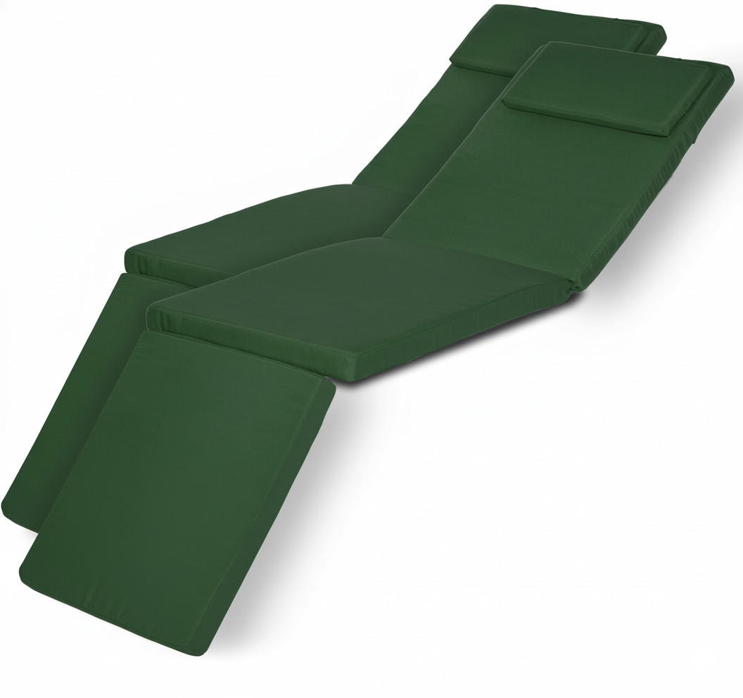 DECKCHAIRAUFLAGE Loftlux DC 175x45x5cm Dunkelgrün (2tlg) - Dunkelgrün, Textil (45/10/175cm) - Beautissu 