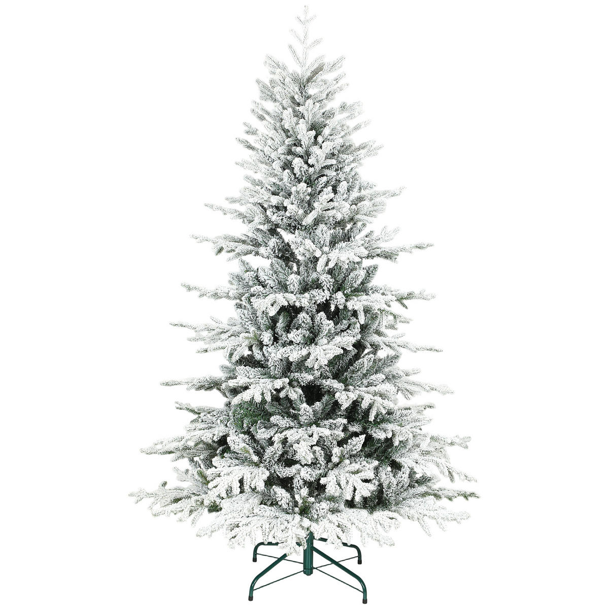 WEIHNACHTSBAUM DE-41556 Schnee, 180 cm, 1815 Zweige - Weiß/Grün, Kunststoff (180cm) - ComfortXL