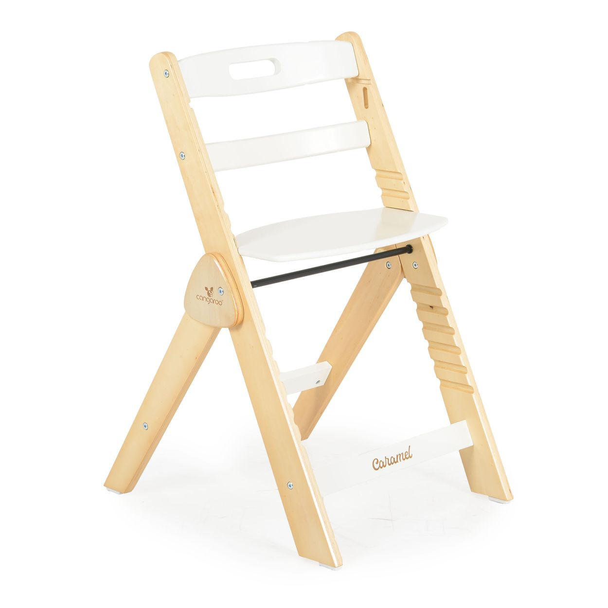 HOCHSTUHL Caramel Holz weiß Kissen, klappbar, Fußstütze, 3-Punkt-Gurt - Weiß, Holz (45/78/55cm) - Cangaroo