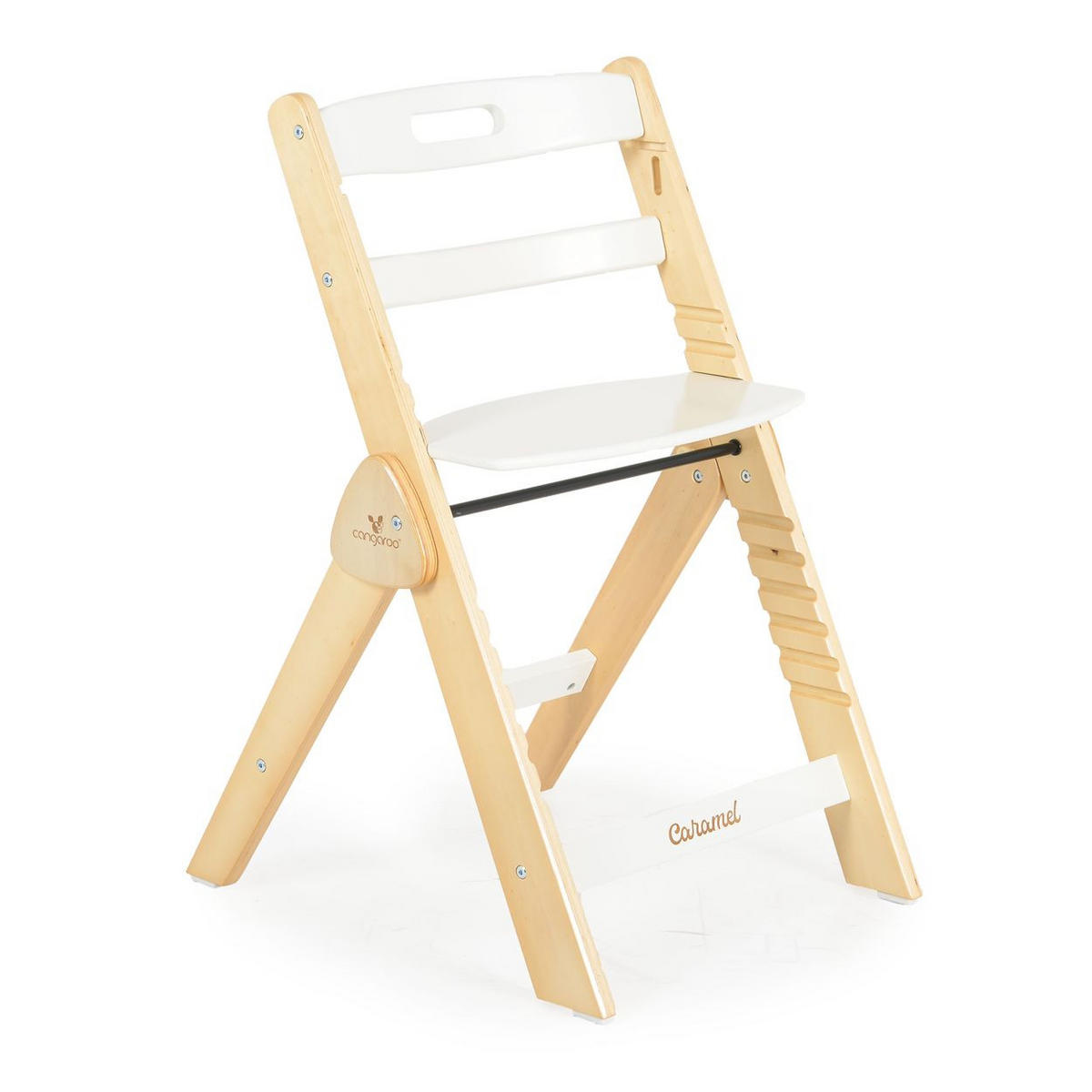 HOCHSTUHL Caramel Holz weiß Kissen, klappbar, Fußstütze, 3-Punkt-Gurt - Weiß, Holz (45/78/55cm) - Cangaroo