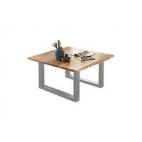 COUCHTISCH NOAH - Beige/Silberfarben, Holz/Metall (80/80/43cm) - SAM