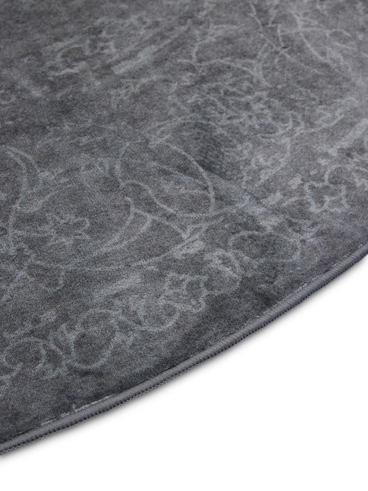 VINTAGE-TEPPICH Miray waschbar ø 160 cm rund - Creme/Grau, Kunststoff (160/160cm) - benuta Nest