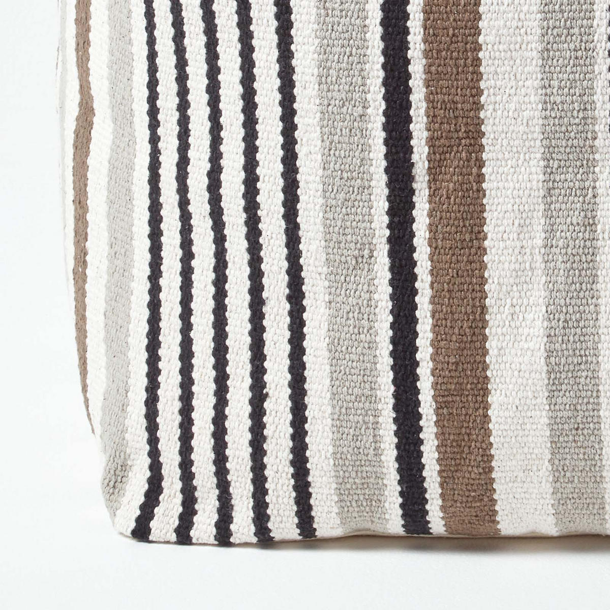 SITZWÜRFEL mit Streifenmuster, 40/40/40 cm - Grau, Textil (40/40/40cm) - Homescapes