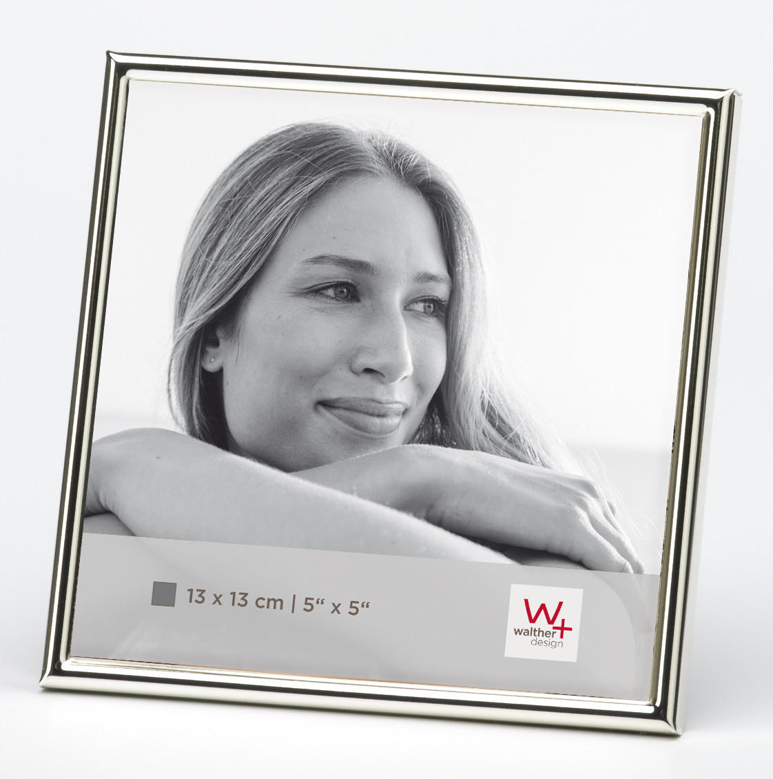 BILDERRAHMEN Chloe 13x13 cm, silber - Silberfarben, Metall (14.6/14.6/1cm) - EMIX24