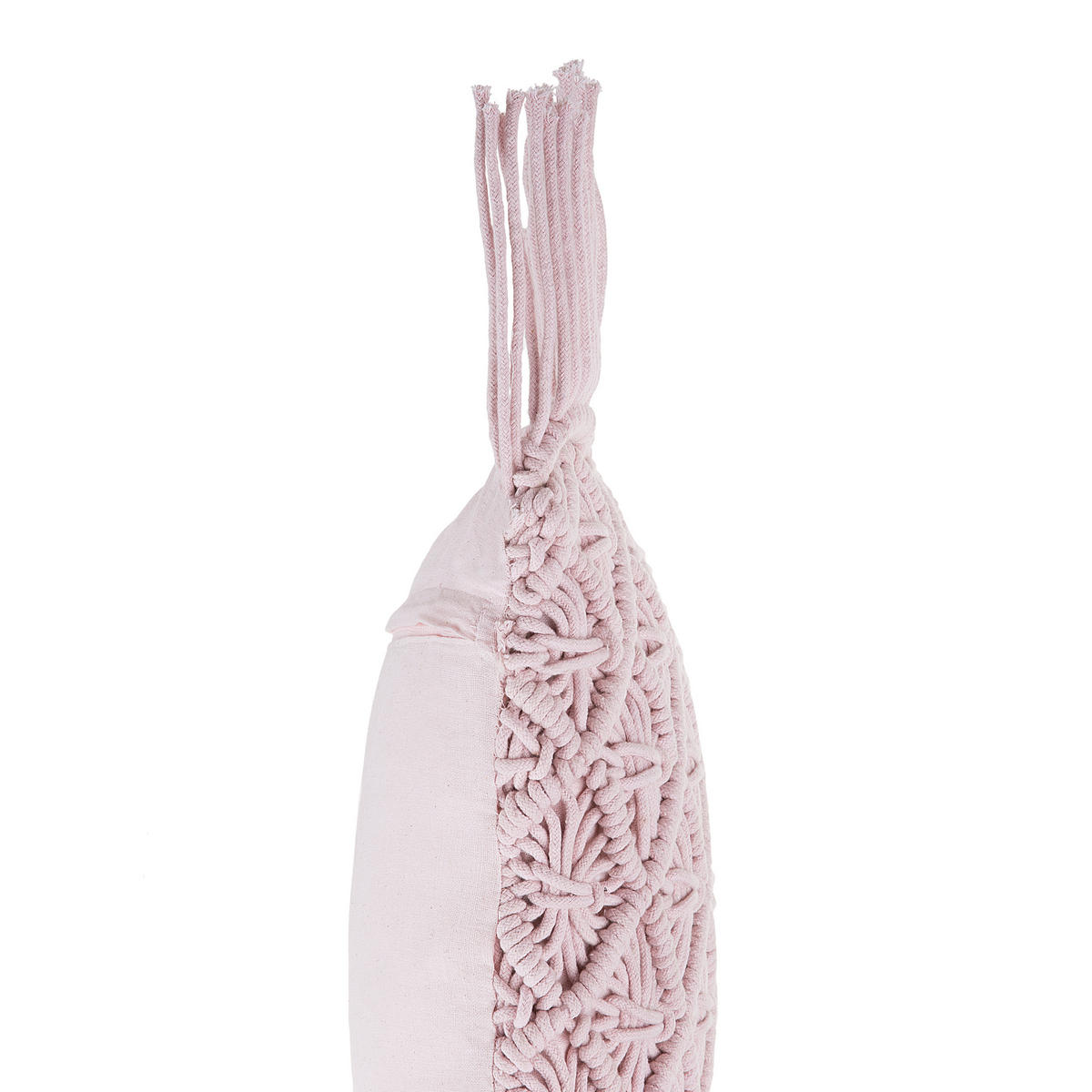 DEKOKISSEN Pastellrosa 40/40 cm Yaniklar - Pink, Naturmaterialien/Textil (40/40cm) - Beliani