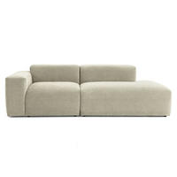 3-SITZER modulares Sofa HEAVEN SET 1 Rechts, Breite 255 cm Webstoff Olivgrün - Schwarz/Olivgrün, Holz/Kunststoff (102/71/255cm) - Muffo