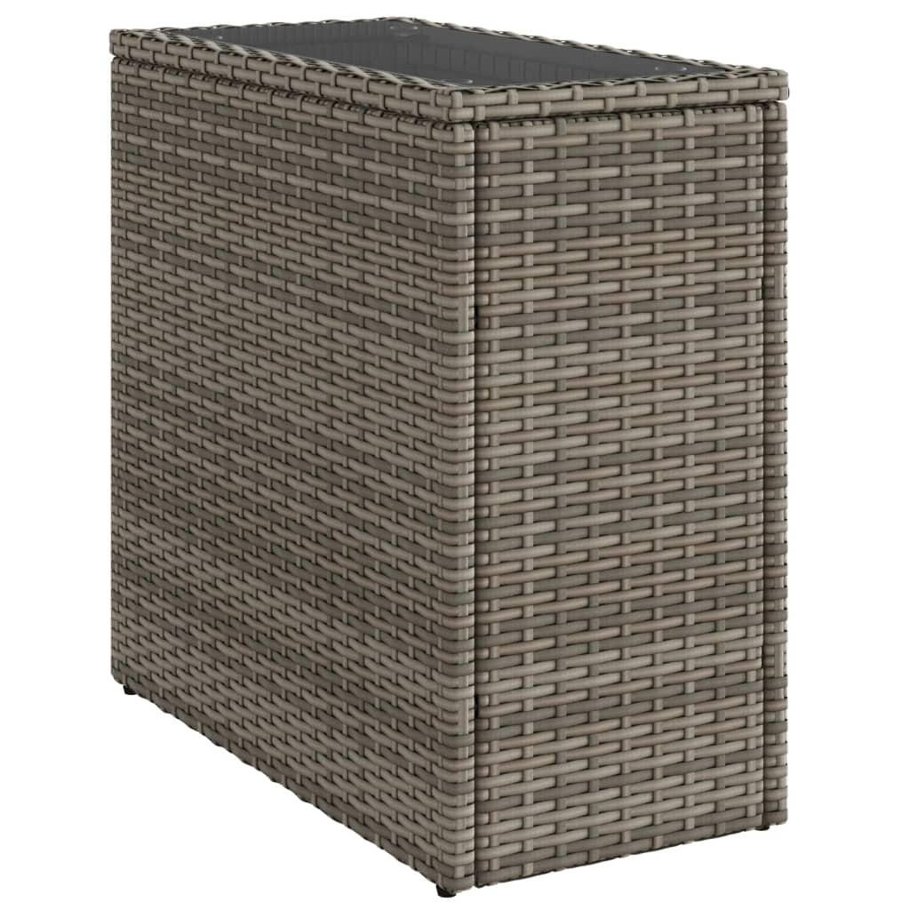 vidaXL Garten-Beistelltisch Grau 27.5x55x58 cm