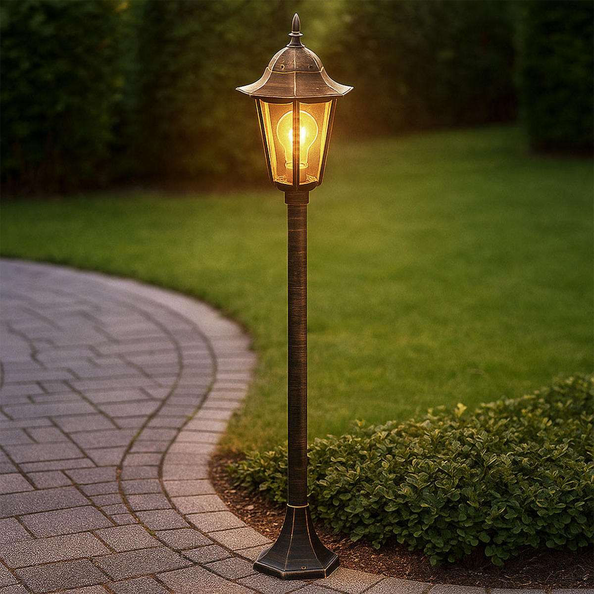 LED AUSSENSTEHLEUCHTE Alu-Druckguss Bronze - Bronzefarben, Metall (23.5/23.5/120cm)