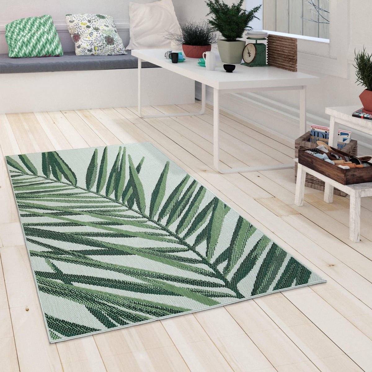 OUTDOOR-TEPPICH OSTENDE 537 GRÜN 120X170 - Grün, Kunststoff (120/170cm) - Paco Home