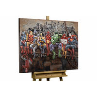 METALLBILD Bunt 100/75 cm - Multicolor, Metall (5.42/75cm) - KUNSTLOFT