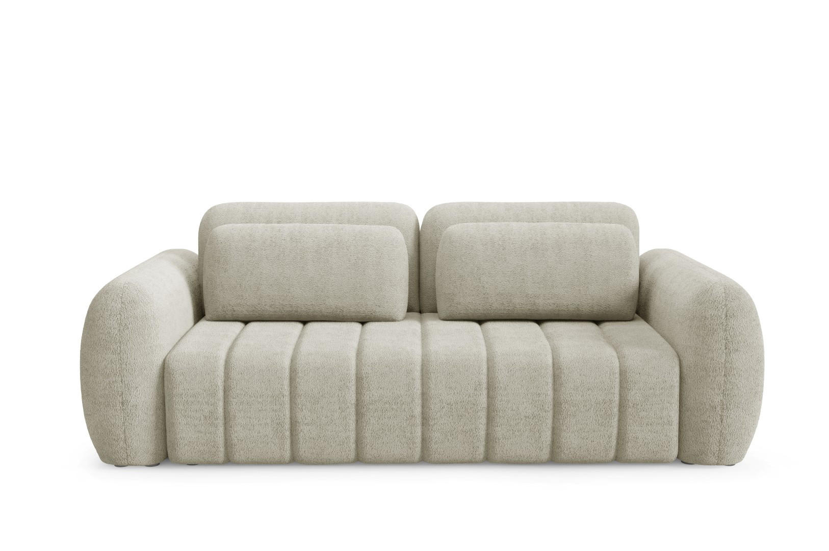 SCHLAFSOFA mit Bettkasten Premium Beige - Beige/Schwarz, Holz/Holzwerkstoff (266/95/110cm) - Furnisell