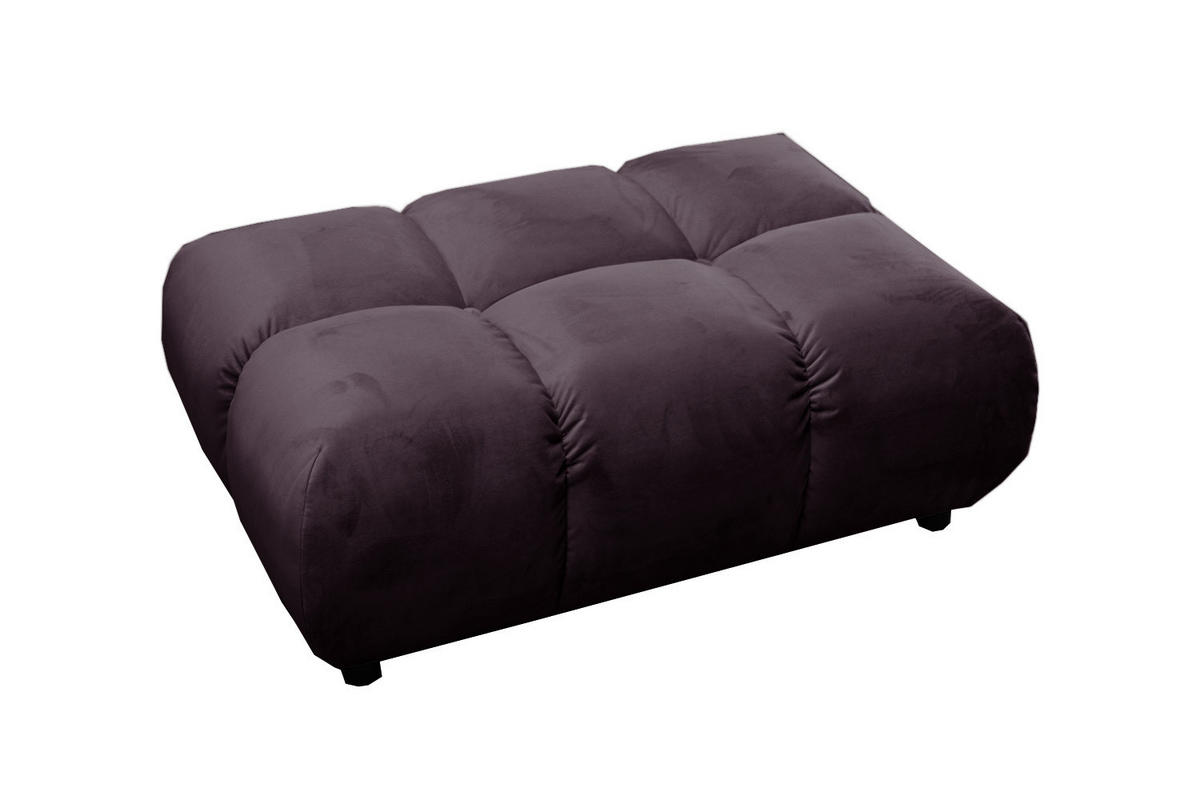 HOCKERBANK VIVIEN Violett Velvet - Violett, Textil (108/41/73cm) - KAWOLA