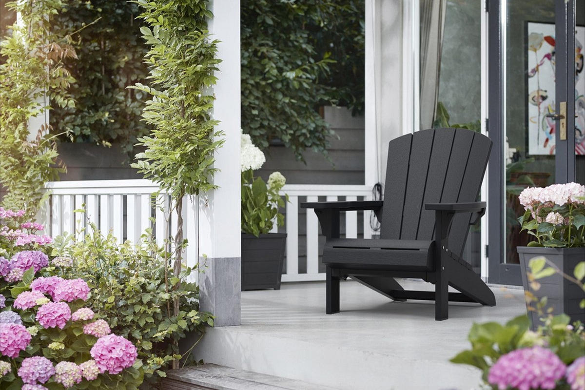 GARTENSTUHL Adirondack Troy - 2er Set mit Tisch - Anthrazit, Kunststoff - Keter