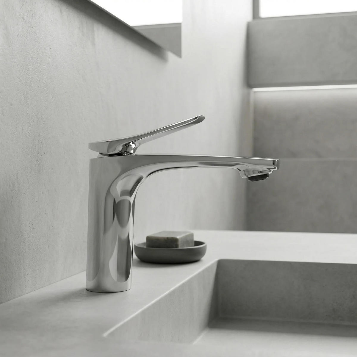 WASCHBECKENARMATUR Premium Rea Vision Chrome Low - Chromfarben, Metall (4.2/14/15.2cm) - REA