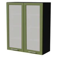 HÄNGESCHRANK Brerra W4S/80 Schwarz / RAL 6025 farngrün Matt 80 / 32,5 / 96cm - Schwarz/Grün, Holz/Holzwerkstoff (80/96/32.5cm) - Feldmann-Wohnen