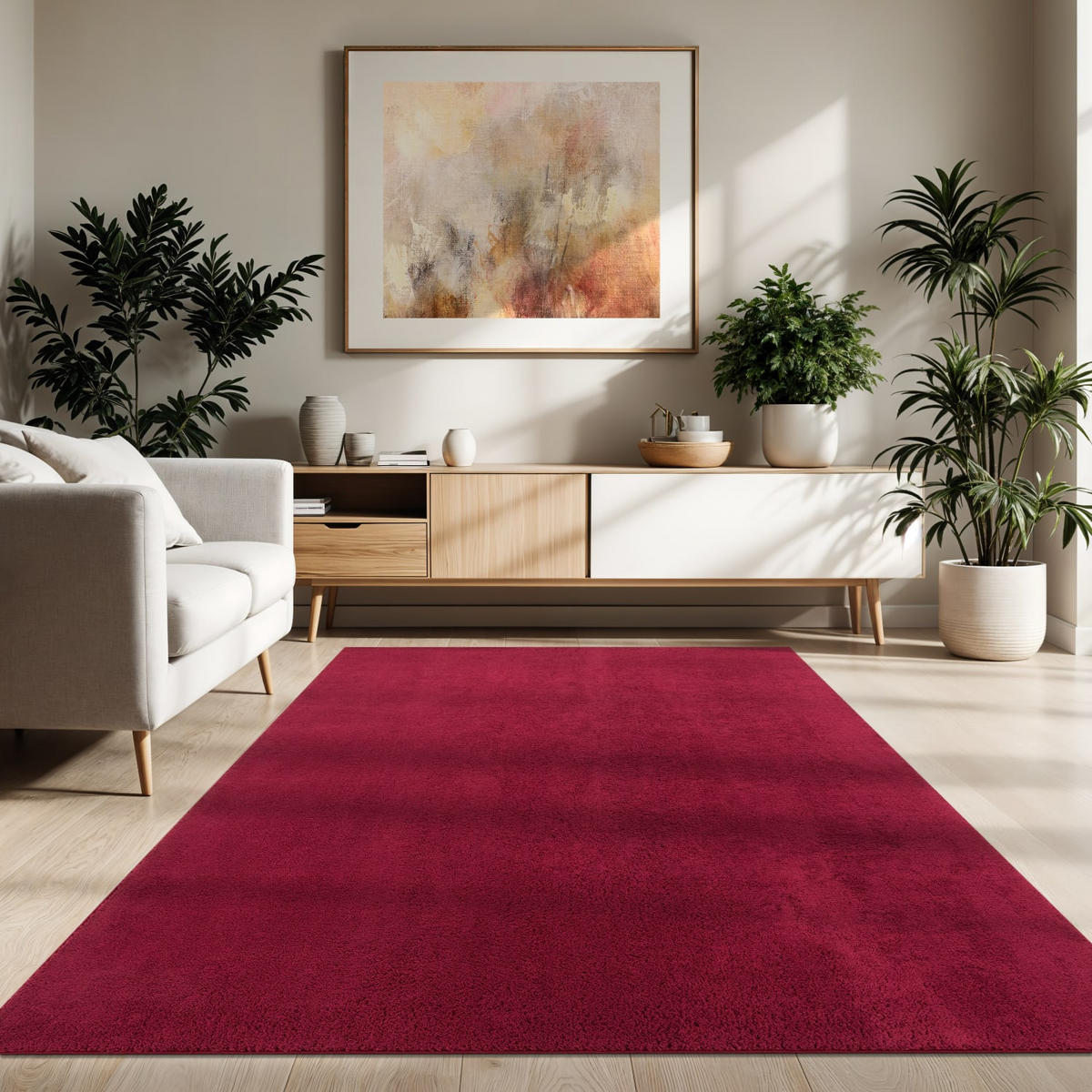 KURZFLORTEPPICH 200/280 cm Cadiz 630 - Rot, Textil (200/280cm) - Paco Home