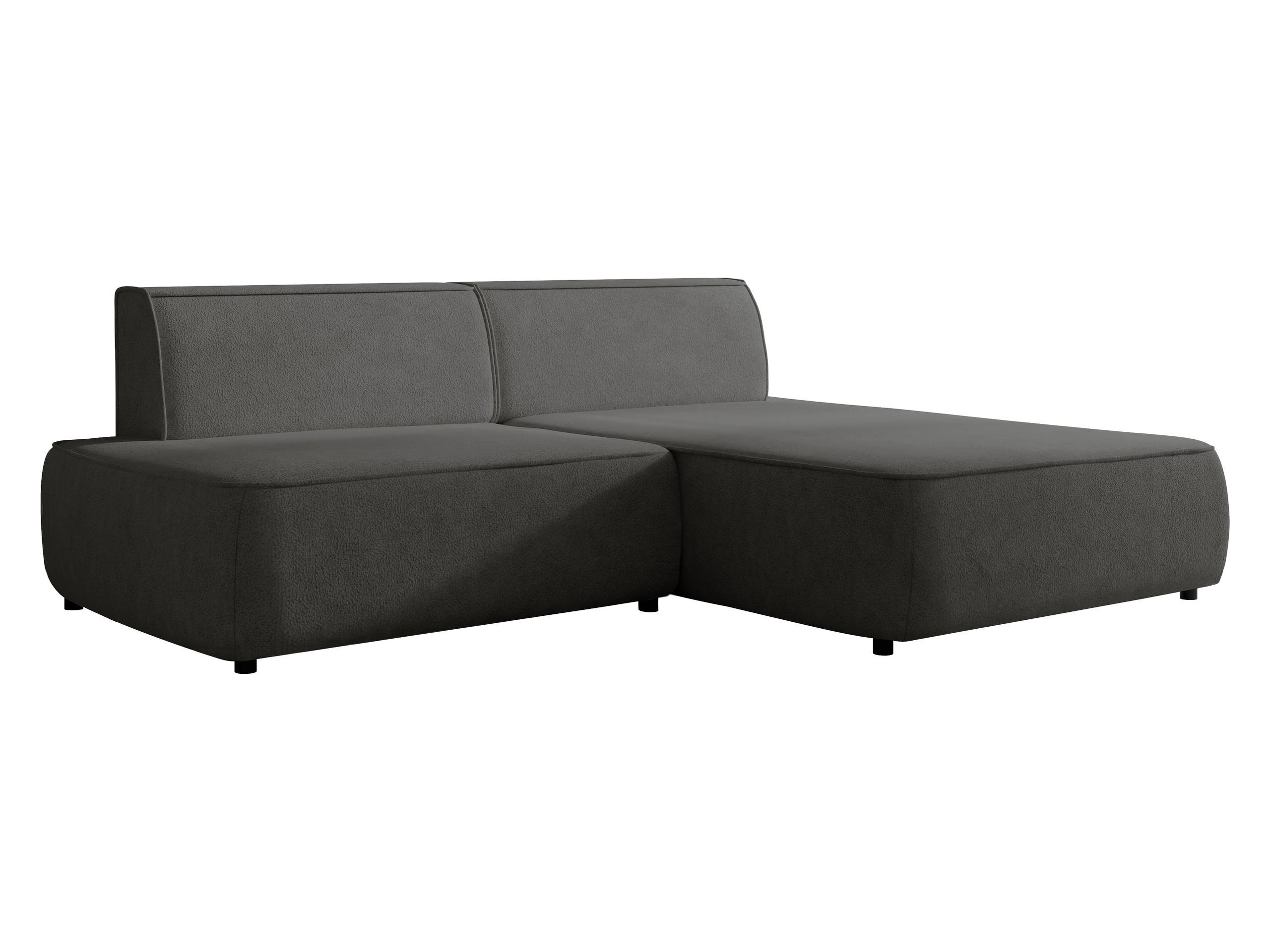 ECKSOFA Zuno, Seite: Rechts - Schwarz/Grau, Holz/Kunststoff (254/162cm) - MIRJAN24